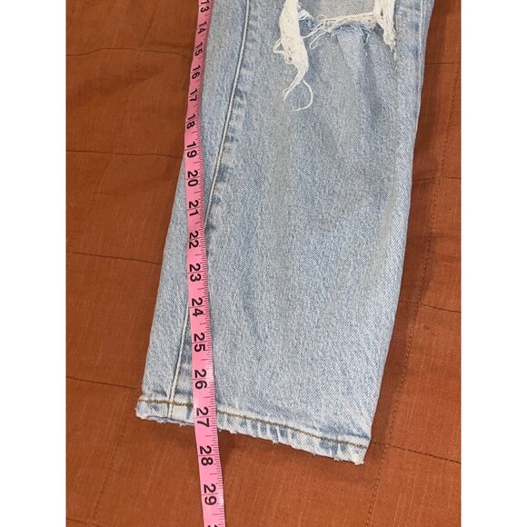 Good American Zara Light Blue Distressed Jeans Size 15 Womens - Picture 8 of 9